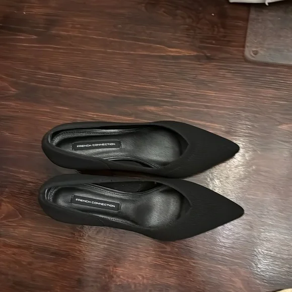 French connection brand new black heel 1 inch heel shoes size 8 women’s - Picture 2 of 5